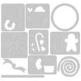 Sizzix Framelits Stanze Set 10PK mit Stempeln - Dessert Treats