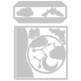 Sizzix Thinlits Stanze Set 10PK - Celestial Box Card