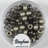 Rocailles-Mix mit Gro�loch, 5,5mm � taupe-T�ne