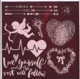 Dekofolie mit Transferblatt - Liebe