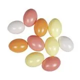 10 Plastik-Eier 6cm apricot