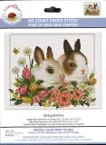 Ladybird Stickset (No-Count Kreuzstich) Spring Bunnies 26,3x22,5 cm
