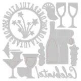 Sizzix Thinlits Stanze Set 12PK - Bottles & Glasses