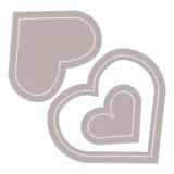 Sizzix Framelits Stanze Set 6PK - Heart Frames