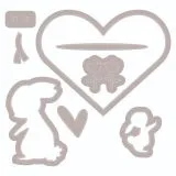 Sizzix Framelits Stanze Set 8PK w/5PK Stamps - Bunny Love