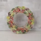 Holz-Ornamentkranz Beere & Blatt