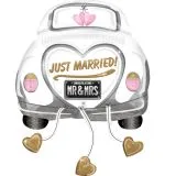 SuperShape Just Married Wedding Car Folienballon