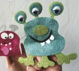 Glitzer-Moosgummi hellblau