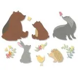 Sizzix Thinlits Die Set 11PK - Nature Friends by Lisa Jones
