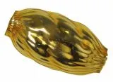 Glas-Oliven 14x7mm struktur 12St gold (Restbestand)