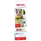 TEXTILMARKER EDDING 4600 CREATIVE, 1 MM, SORTIERT 5 Farben