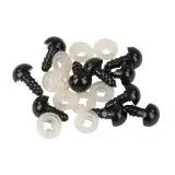 Kunststoff Sicherheitsaugen, 8mm � schwarz