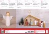 Holz Krippe mit Figuren