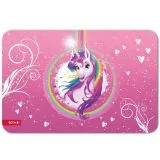 Schreib- und Malunterlage aus abwischbarem Kunstleder, Einhorn, 59x39cm