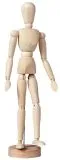 TALENS Gliederpuppe Frau 30 cm Unlackiertes Holz