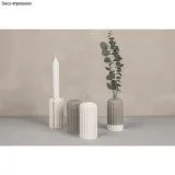 Silikon Gie�form Vase geriffelt