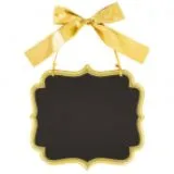 Kreidetafel-Schild goldener Rand MDF