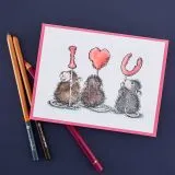 Cling Rubber Stamps - We heart you