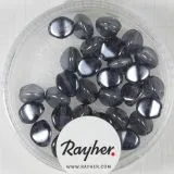 Glasperle-Dreikant, 7 mm, Dose 32 St�ck, anthrazit