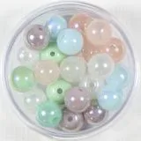 Glasperlen 8mm - hellblau gr�n lila ton