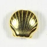 Metallperle Muschel 24k vergoldet