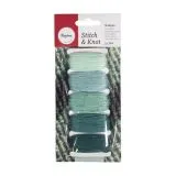 Rayher Baumwoll-Garn Stitch & Knot blaugr�n