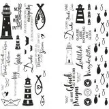 Transferfolie Fische, leuchtturm & Co