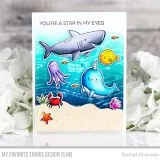 Cling Rubber Stamp - Ocean Currents Background