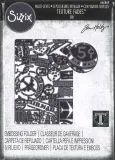 Sizzix Multi-Level Texture Fades Embossing Folder - Vault Airmail by Tim Holtz