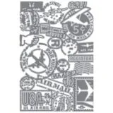 Sizzix Multi-Level Texture Fades Embossing Folder - Vault Airmail by Tim Holtz