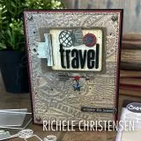 Sizzix Multi-Level Texture Fades Embossing Folder - Vault Airmail by Tim Holtz