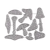 Stanzschablone Pilze