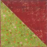 Florentine Faltbl�tter Paradiso 15x15cm 65 Blatt rot/gr�n