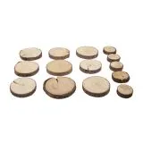 Pinien-Scheiben rund 3cm - 5cm 100g
