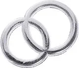 Wachseheringe 32mm silber