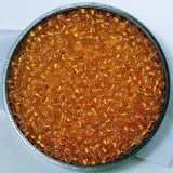 Premium-Rocailles, 2,2 mm � mit Silbereinzug capriorange (Restbestand)