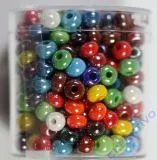 Rayher Glas Gro�lochradl opak 5,4mm bunt