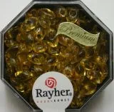 Magatama Perlen 4x7mm transparent helltopaz (Restbestand)