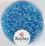 Rocailles 2,6mm � transp. gel�stert t�rkis