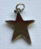 Rockstars Metall-Anh�nger Stern 20mm silber
