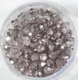 Glasschliffperle light amethyst 4mm halb bedampft