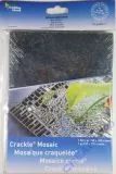 Crackle Mosaik Platte 15x20cm schwarz gl�nzend