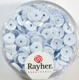 Pailletten, 6 mm gew�lbt, wei�