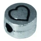 Rockstars Metall-Perle Herz 7mm