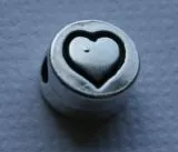 Rockstars Metall-Perle Herz 7mm