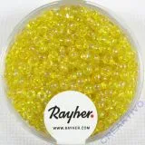 Rocailles 2,6mm � transp. gel�stert gelb