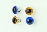 Augen aus Glas mit �se 6mm braun 2 St�ck