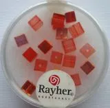 Rayher Glas-Schliffw�rfel 4mm 20 St. capriorange