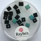 Rayher Glas-Schliffw�rfel 4mm 20 St. obsidian