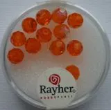 Rayher Rund-Schliffperlen 6mm 12 St. capriorange